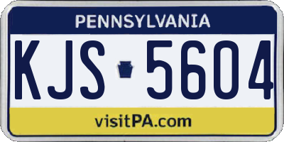 PA license plate KJS5604