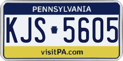 PA license plate KJS5605