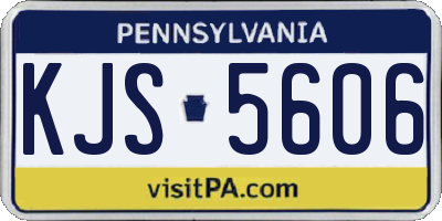 PA license plate KJS5606
