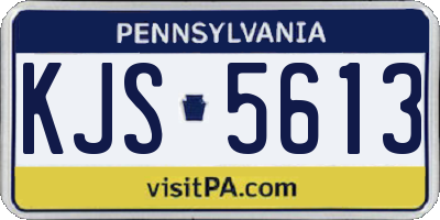 PA license plate KJS5613
