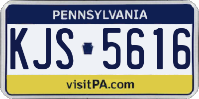 PA license plate KJS5616