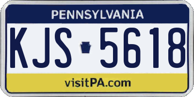 PA license plate KJS5618