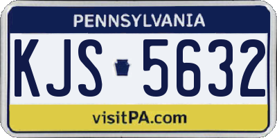 PA license plate KJS5632
