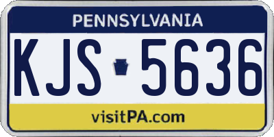 PA license plate KJS5636