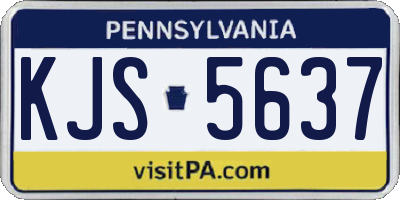 PA license plate KJS5637
