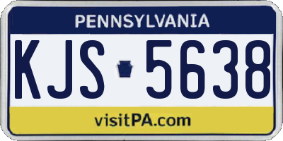 PA license plate KJS5638