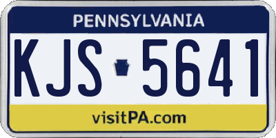 PA license plate KJS5641
