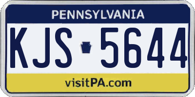 PA license plate KJS5644