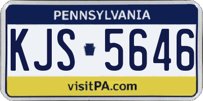 PA license plate KJS5646