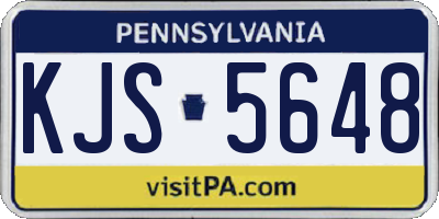 PA license plate KJS5648