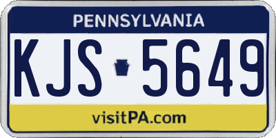 PA license plate KJS5649