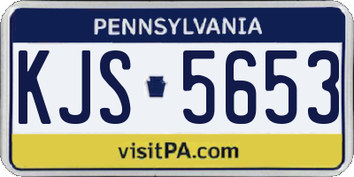 PA license plate KJS5653