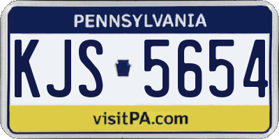 PA license plate KJS5654