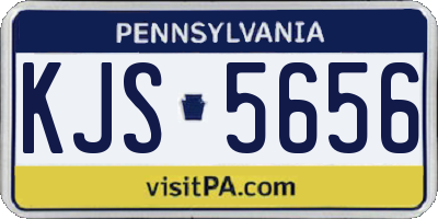 PA license plate KJS5656