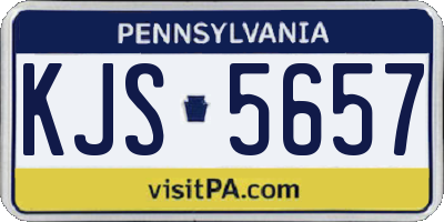 PA license plate KJS5657