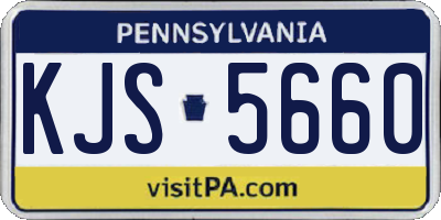 PA license plate KJS5660