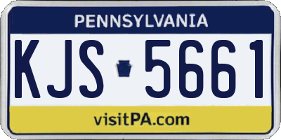 PA license plate KJS5661