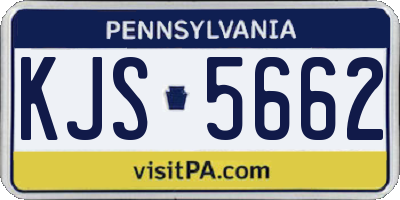 PA license plate KJS5662