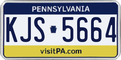 PA license plate KJS5664