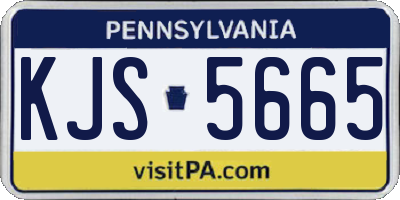 PA license plate KJS5665