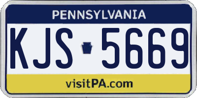 PA license plate KJS5669