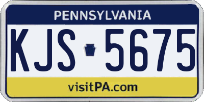 PA license plate KJS5675