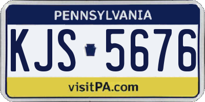 PA license plate KJS5676