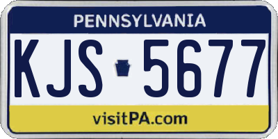 PA license plate KJS5677