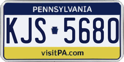 PA license plate KJS5680
