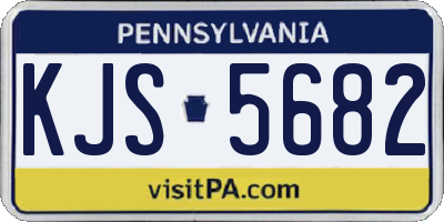 PA license plate KJS5682