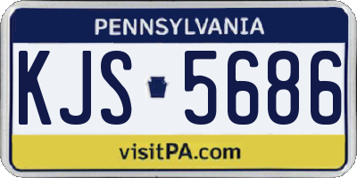 PA license plate KJS5686