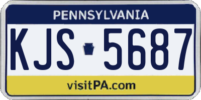 PA license plate KJS5687