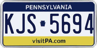 PA license plate KJS5694