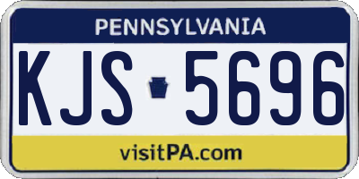 PA license plate KJS5696
