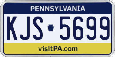 PA license plate KJS5699