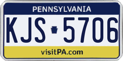 PA license plate KJS5706