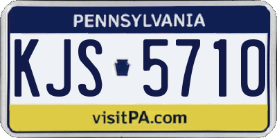 PA license plate KJS5710