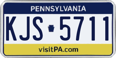 PA license plate KJS5711