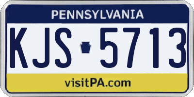 PA license plate KJS5713