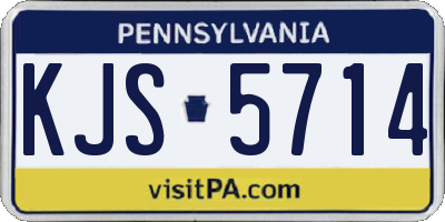 PA license plate KJS5714