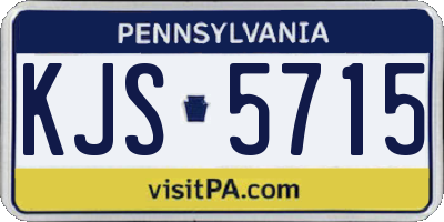 PA license plate KJS5715