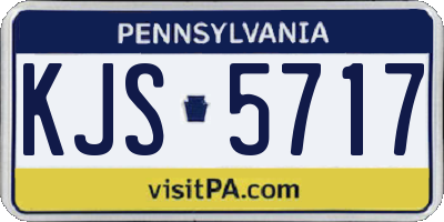 PA license plate KJS5717