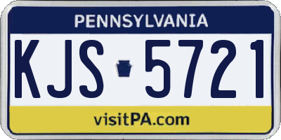 PA license plate KJS5721