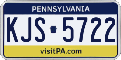 PA license plate KJS5722