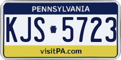 PA license plate KJS5723