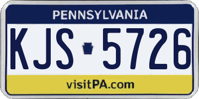 PA license plate KJS5726