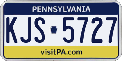 PA license plate KJS5727