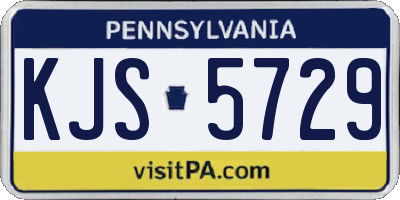PA license plate KJS5729