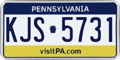PA license plate KJS5731