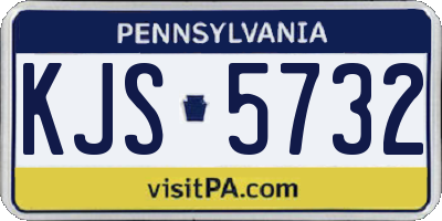PA license plate KJS5732